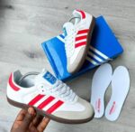 Adidas Samba OG White & Better Scarlet Sneakers
