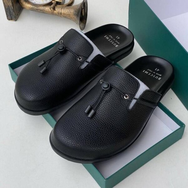 Buscemi Black Leather Slip-On Shoes