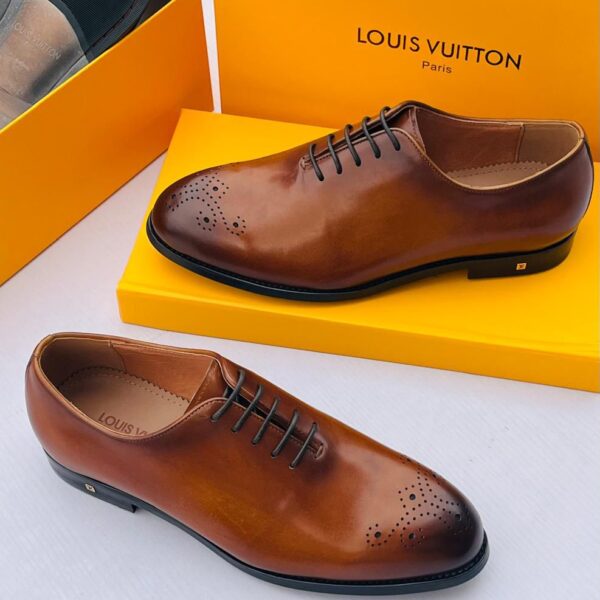 Dapper Shoes Co. Dark Cognac Wholecut Oxford Shoes