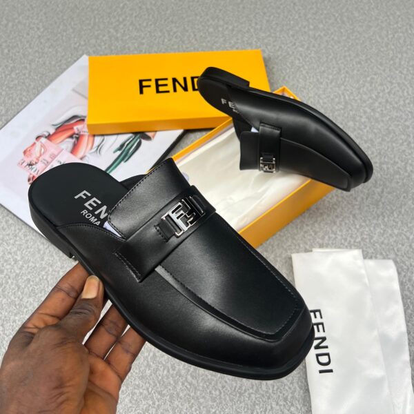 Fendi Horsebit Black Half Shoes