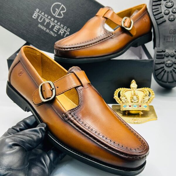 Gianfranco Butteri Men’s Brown Leather Dress Shoes