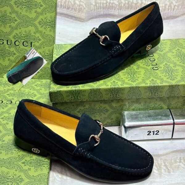 Gucci Horsebit Suede Loafers