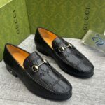 Gucci Jordaan Crocodile-Pattern Loafers