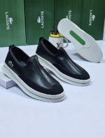 Lacoste Black Slip-On Shoes for Men