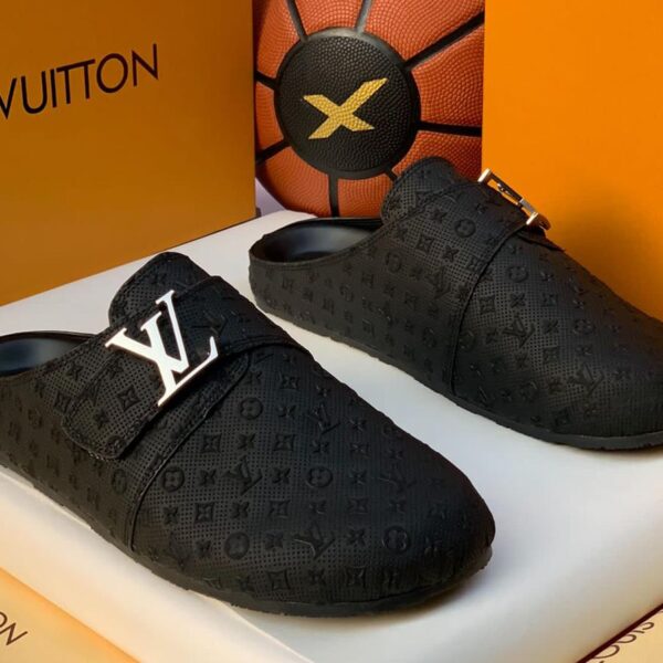Louis Vuitton Easy Monogram Leather Mules