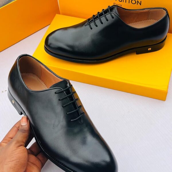 Men’s Black Corporate Leather Shoes (Louis Vuitton-Inspired)