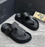 Naked Wolfe Black Platform Thong Sandals