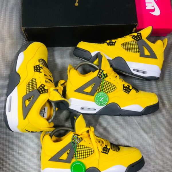 Nike Air Jordan 4 Retro “Lightning” Tour Yellow Sneakers