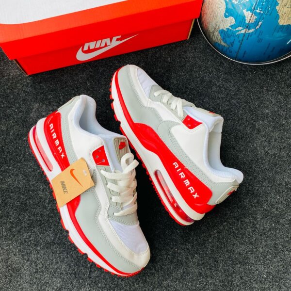 Nike Air Max 1 White, Red & Grey Sneakers