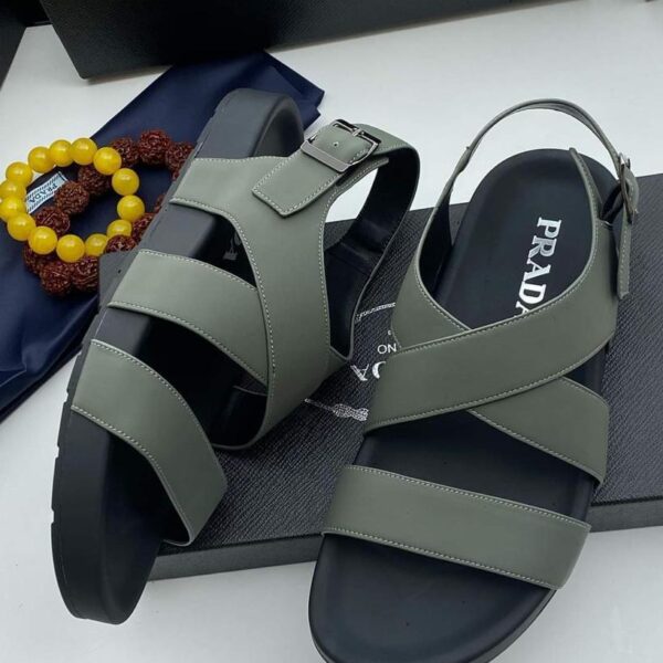 Prada Crisscross Leather Sandals