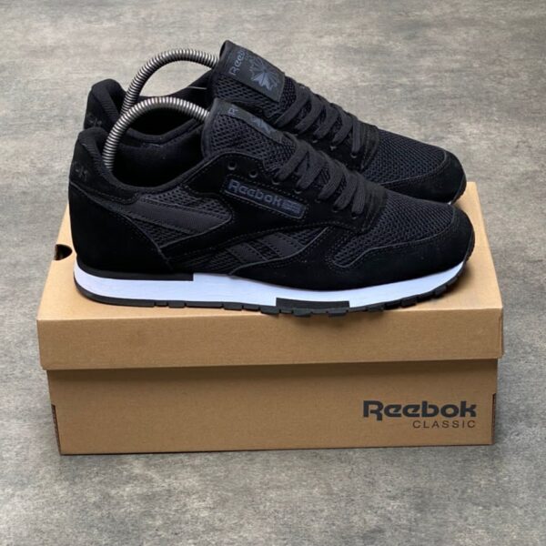 Reebok Classic Leather Utility Black & White Sneakers