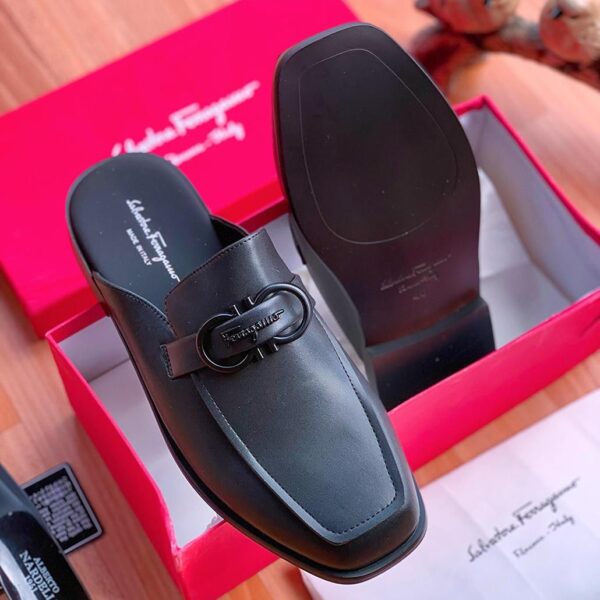 Salvatore Ferragamo Leather Mule Shoes