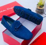 Salvatore Ferragamo Men’s Suede Gancini Driving Loafers