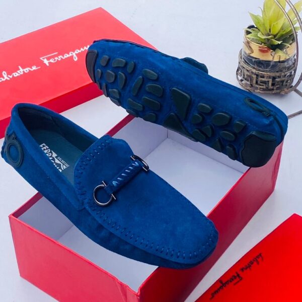 Salvatore Ferragamo Men’s Suede Gancini Driving Loafers