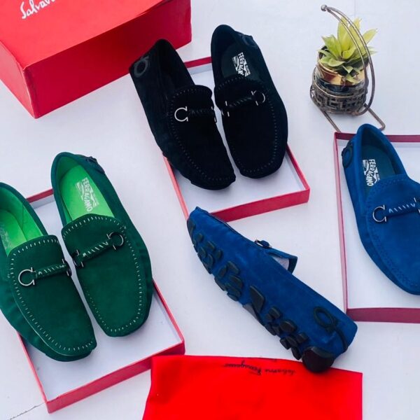 Salvatore Ferragamo Suede Loafers with Gancini Bit