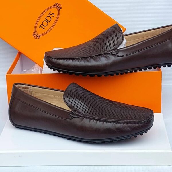 TOD’S Men’s Perforated Leather Driving Loafers