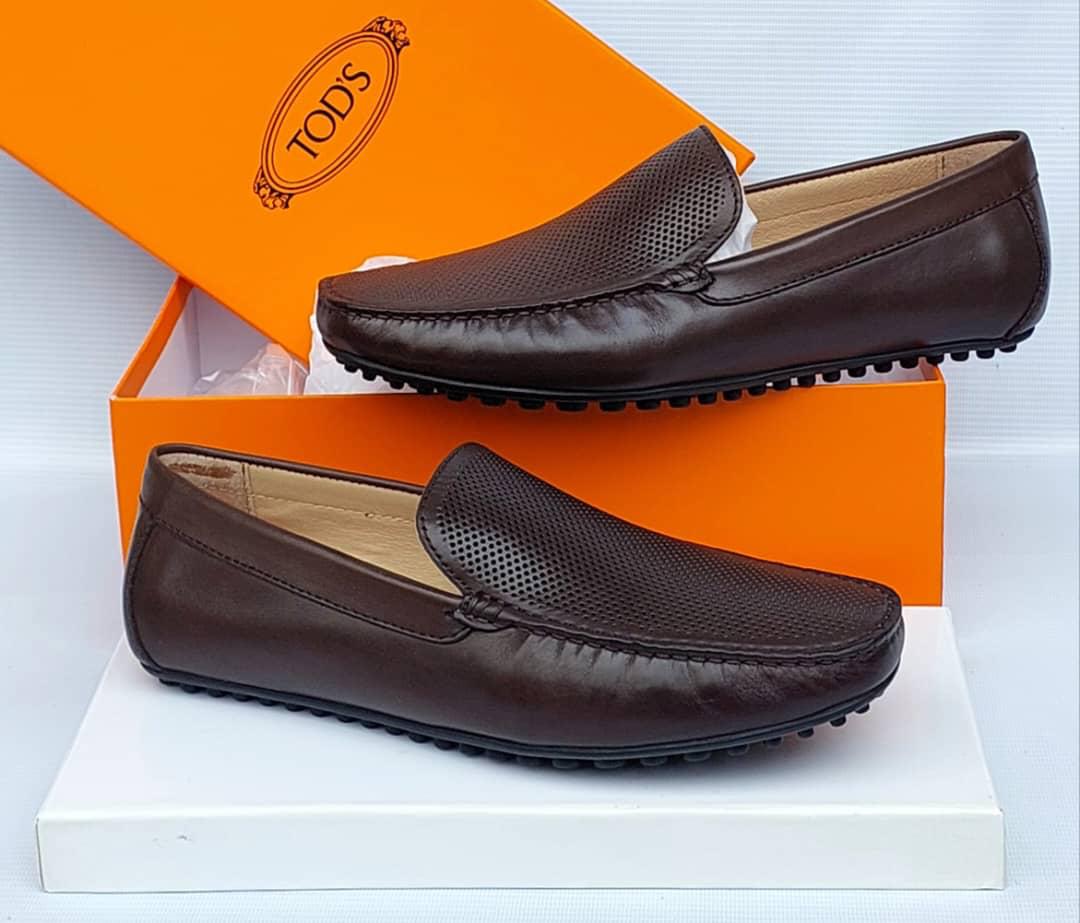 TOD’S Men’s Perforated Leather Driving Loafers TOD’S Men’s Perforated Leather Driving Loafers