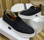 Timberland Black Slip-On Sneakers with White Platform Sole