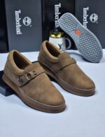 Timberland Brown Suede Loafers with Buckle Strap