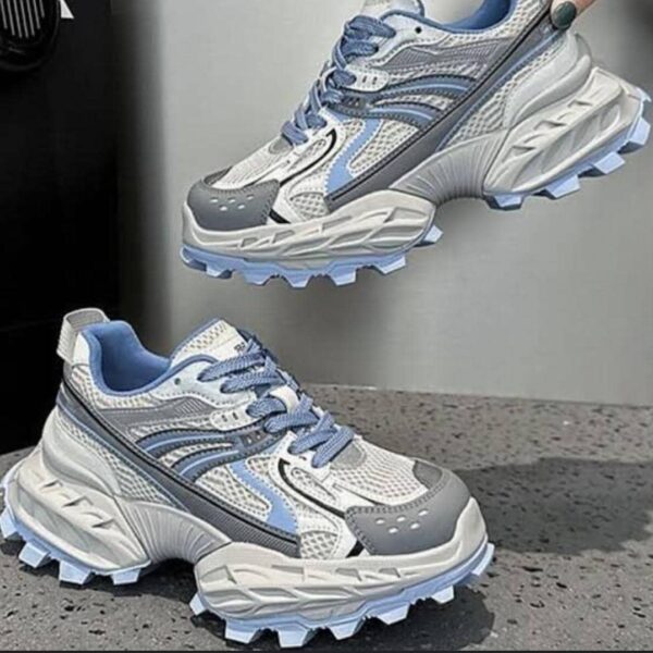 White & Grey Chunky Sneakers