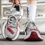 White & Red Chunky Sneakers
