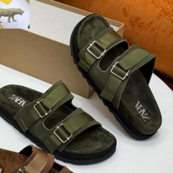 ZARA Men’s Suede Buckle Sandals