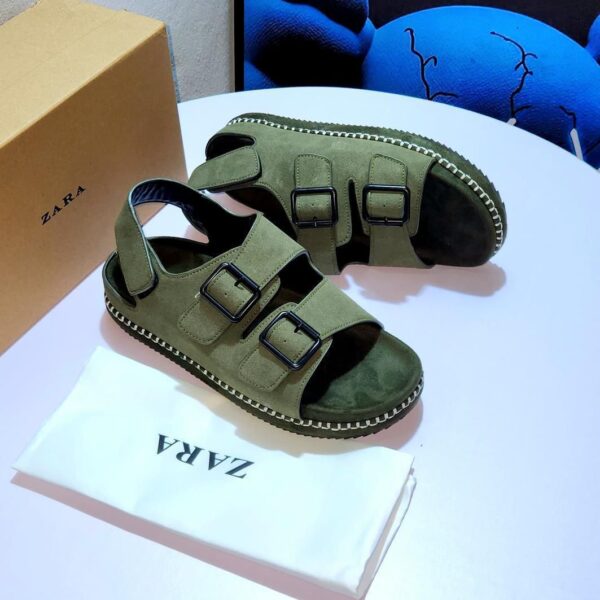 ZARA Split Suede Buckle Sandals