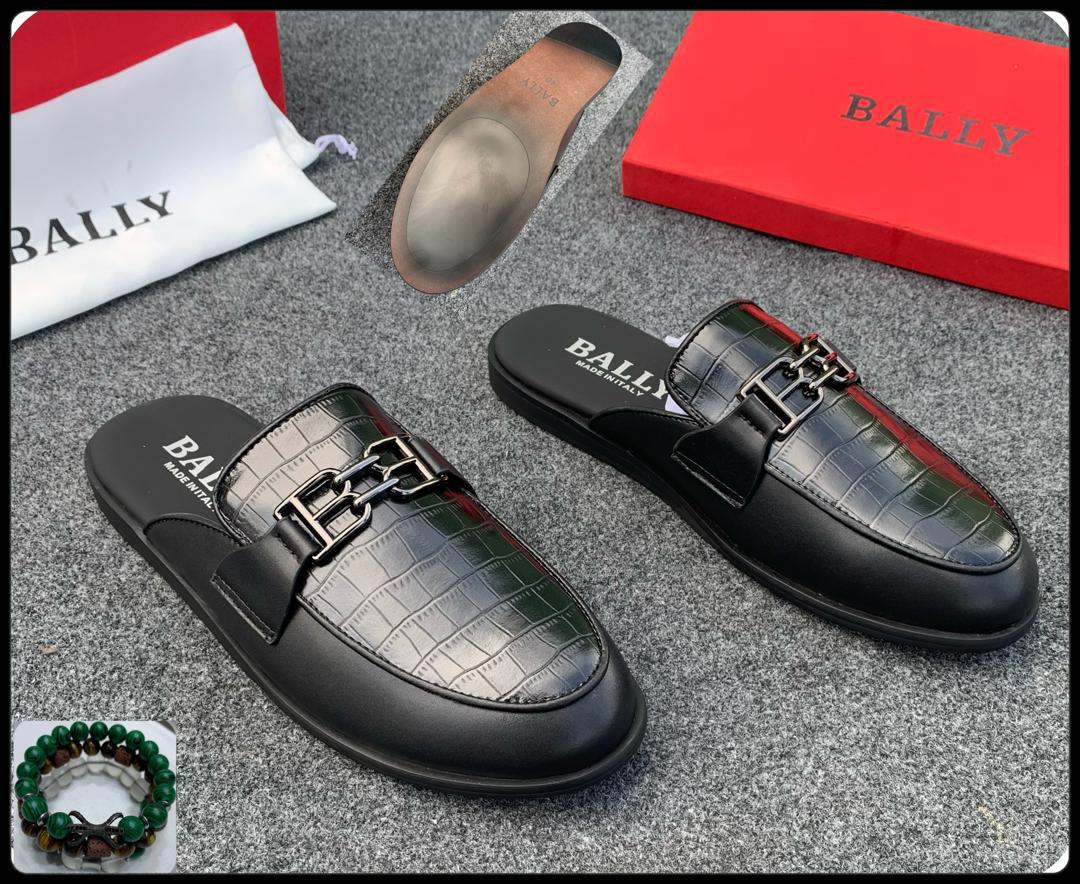 Bally Croc-Embossed Leather Mules Bally Croc-Embossed Leather Mules