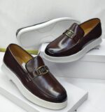 Brown Leather Hybrid Loafers