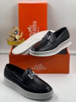 Hermès White Sole Loafers