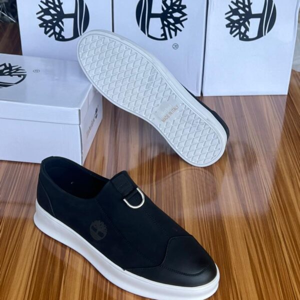 Timberland Leather Slip-On Loafers with Signature Tree Logo
