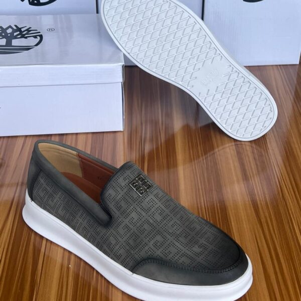 Givenchy Patterned Leather Slip-On Sneakers with White Platform Sole
